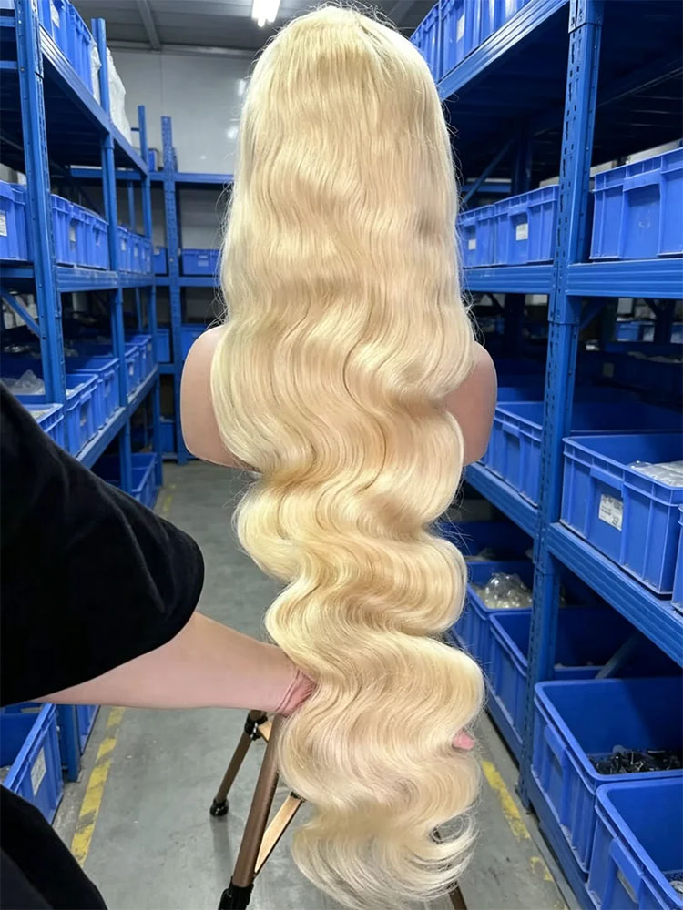 Pelucas de cabello humano con  - 613 Blonde Body Wave Lace Front Wig reseña y precio
