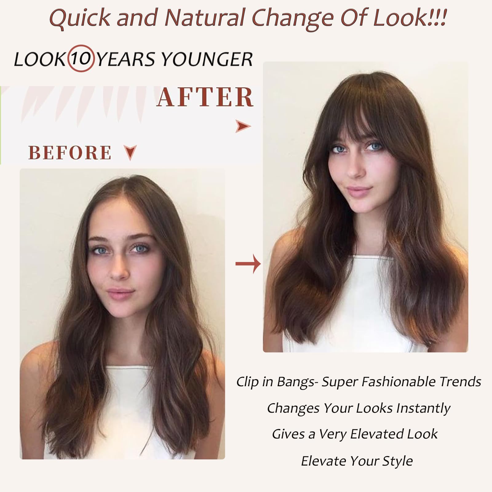 100% flequillo de cabello huma - Seamless Clip In Hair Extensions Human Hair reseña y precio