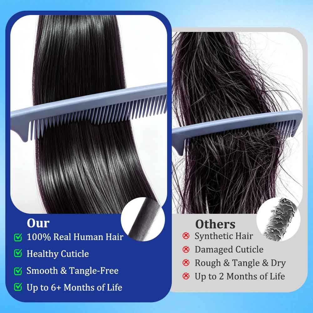 63 unidades/3 paquetes de exte - Invisible Tape In Extensions Real Hair reseña y precio